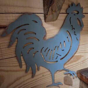 Hanging metal rooster